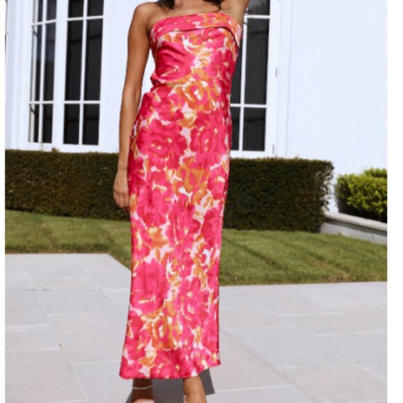 NWT Letters Of Mine Maxi Dress Pink - Picture 3 of 4